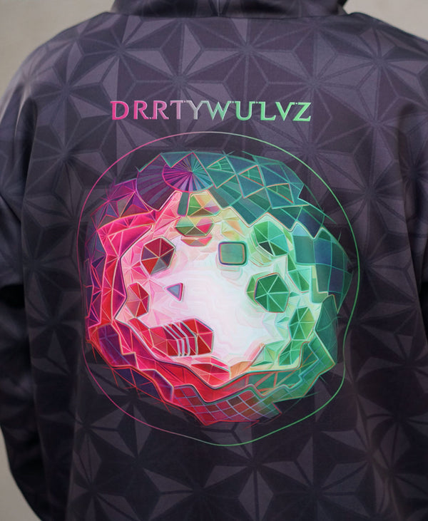 Drrtywulvz Psyfidelic Sherpa Hoodie by Jake Amason - Threyda Art