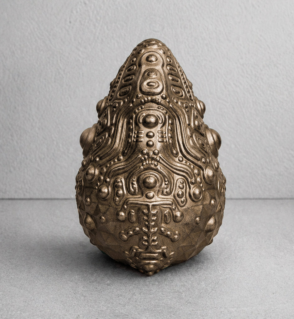Egg Artifact Sculpture by Ben Ridgway - Gold