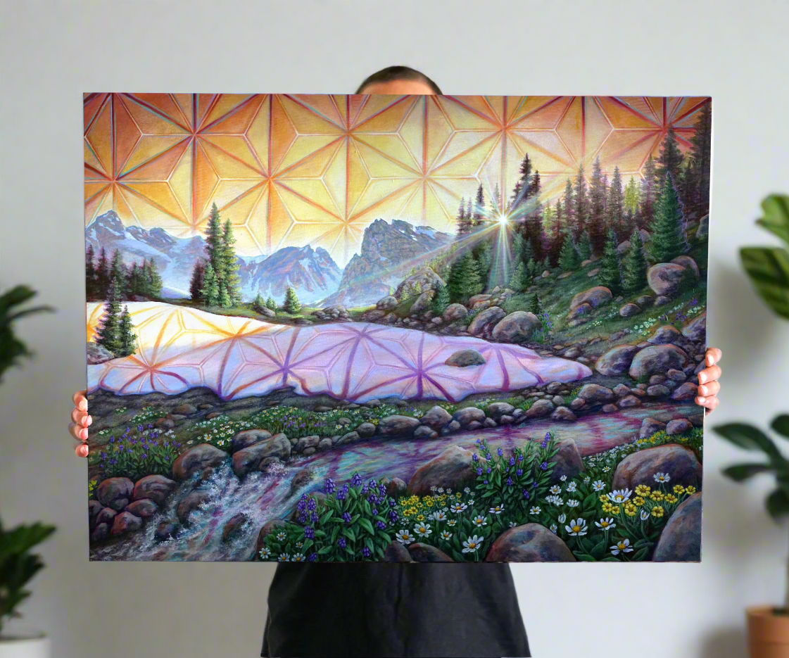 Afterglow Stretched Canvas by Morgan Mandala