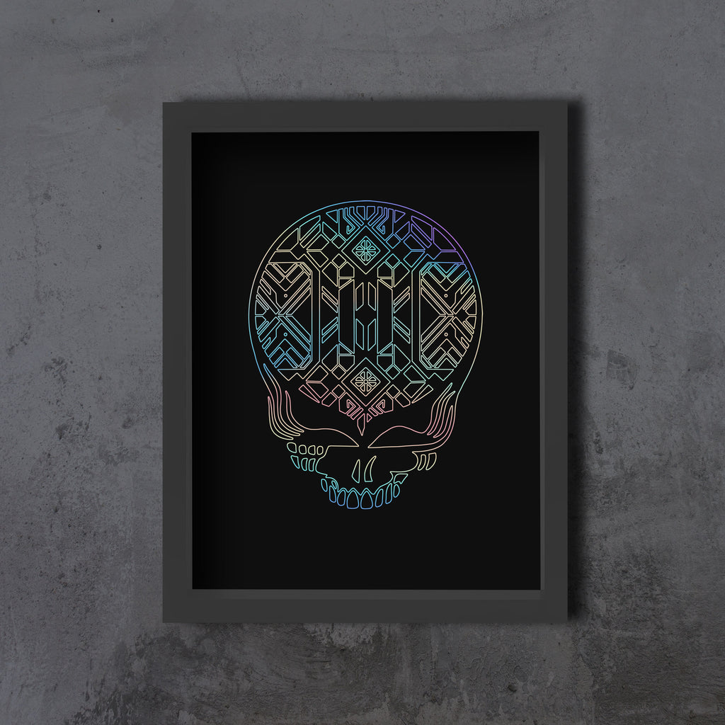 Stealie Framed Embossed Print by Hailey Svenkerud - Rainbow Foil Edition
