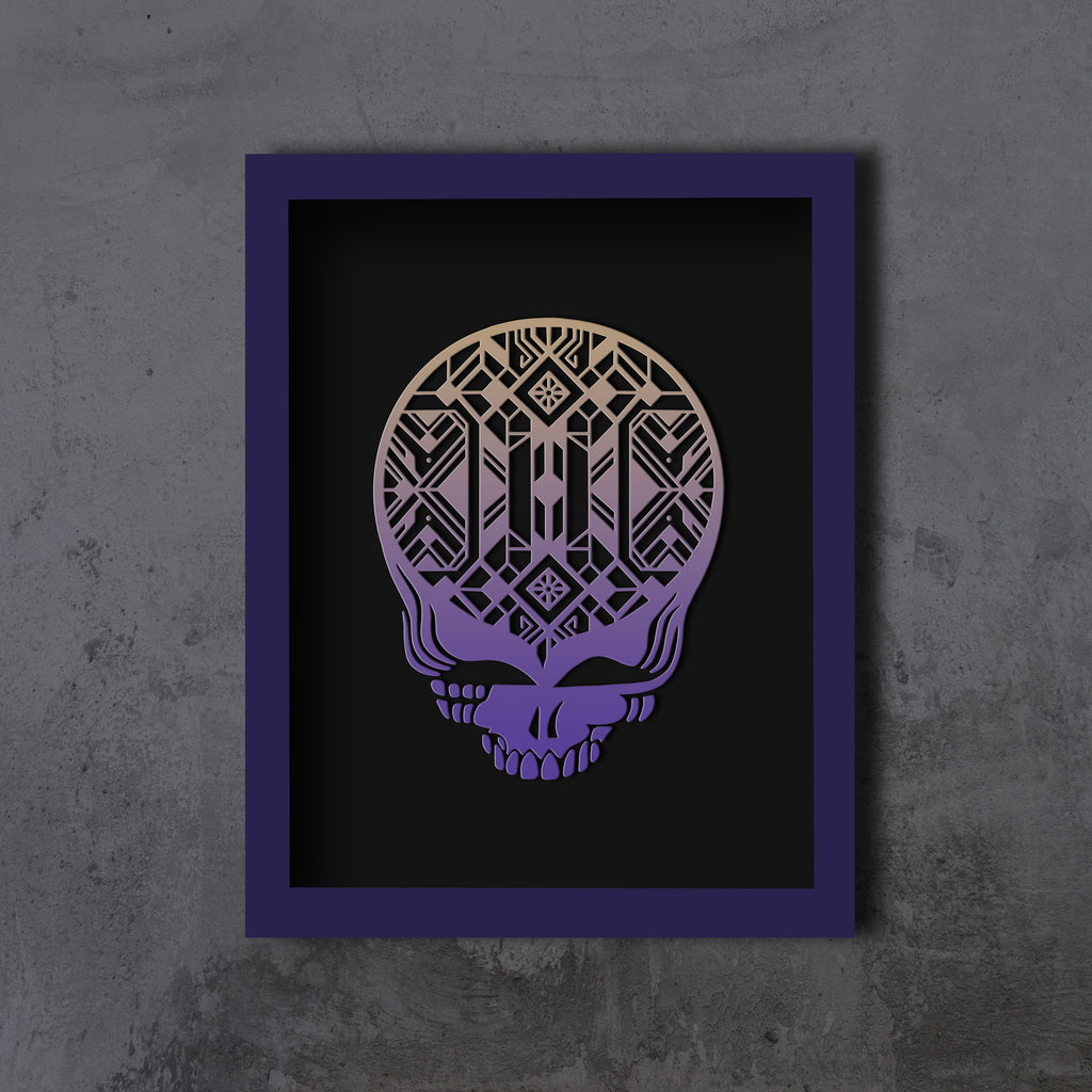 Stealie Framed Embossed Print by Hailey Svenkerud - Sunset Edition