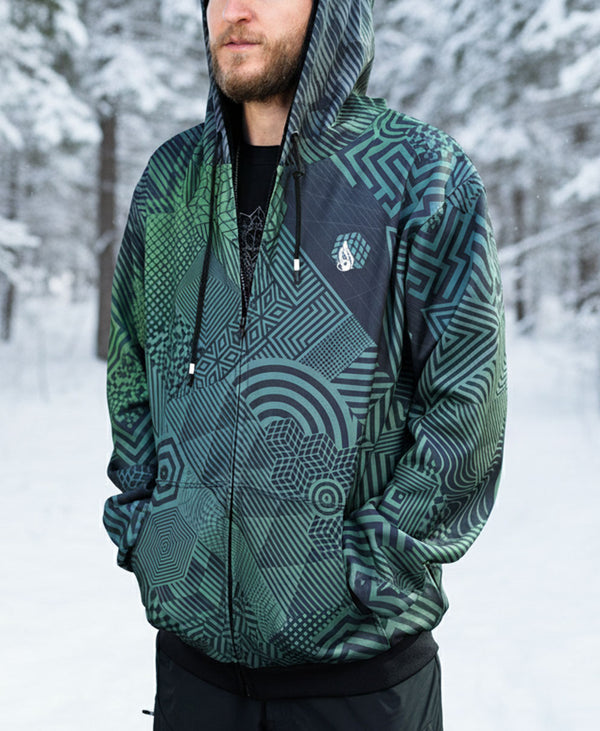 Camocubism Sherpa Hoodie by Corey Divine - Threyda Art and Apparel