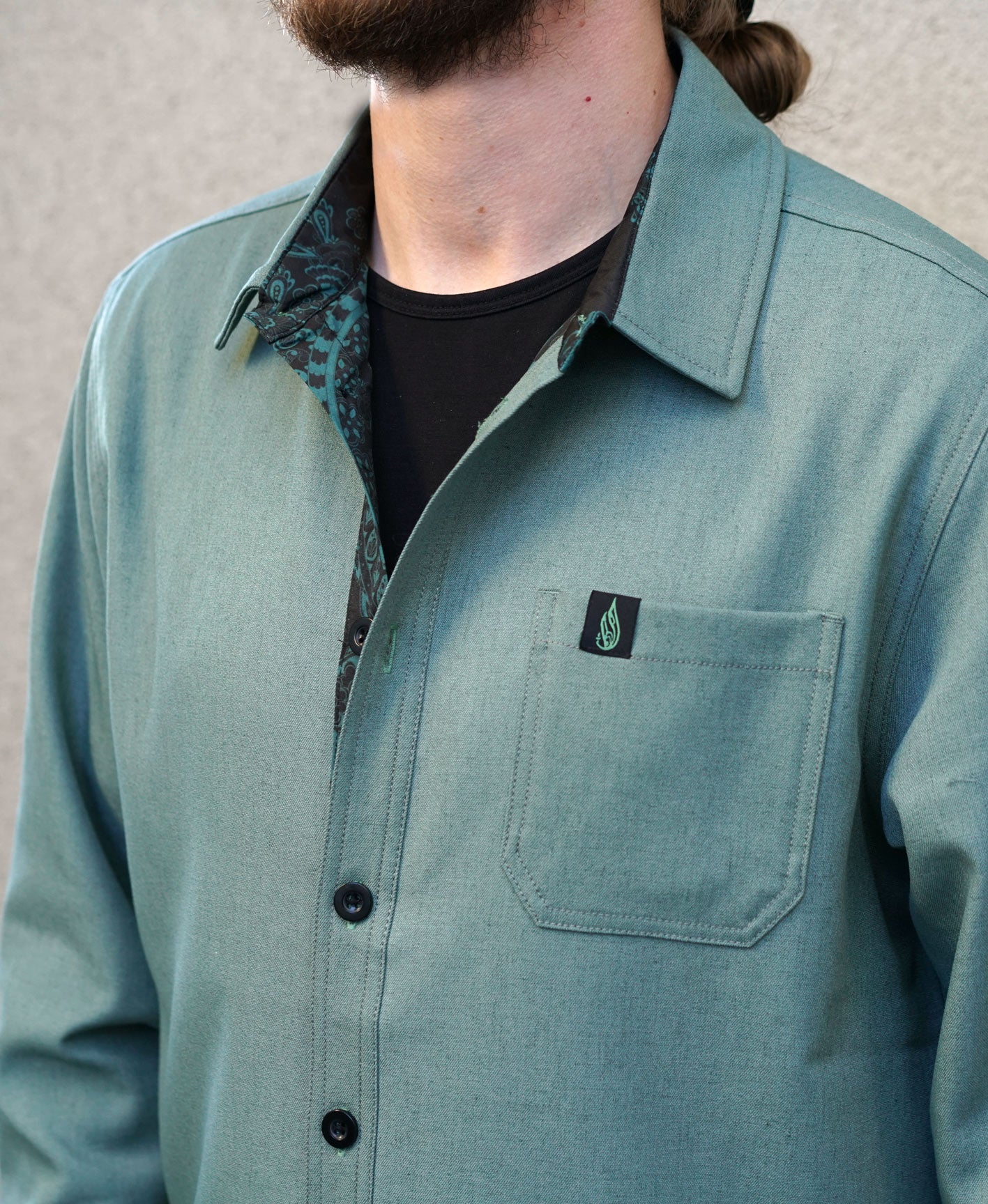 Verdant Lined Button Down Shirt by Threyda