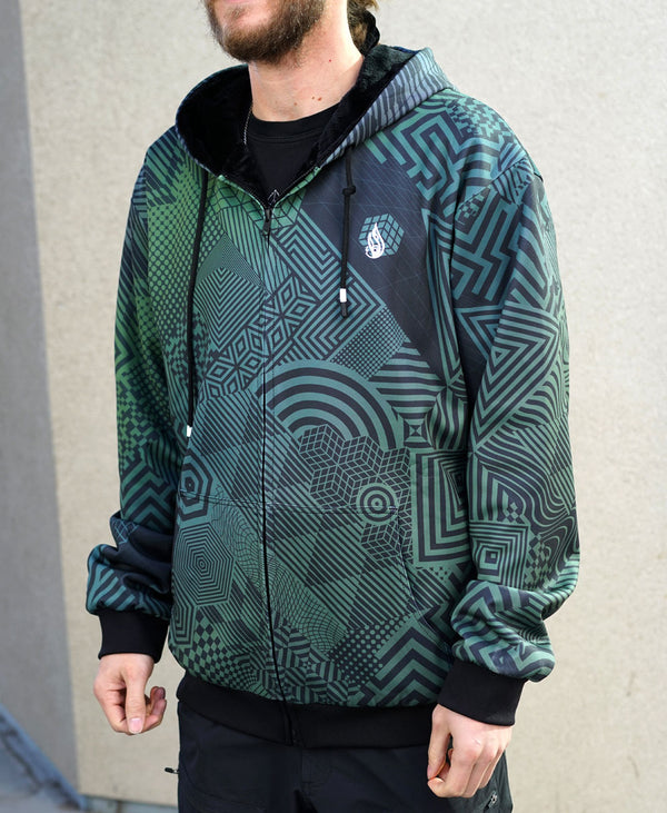 Camocubism Sherpa Hoodie by Corey Divine - Threyda Art and Apparel