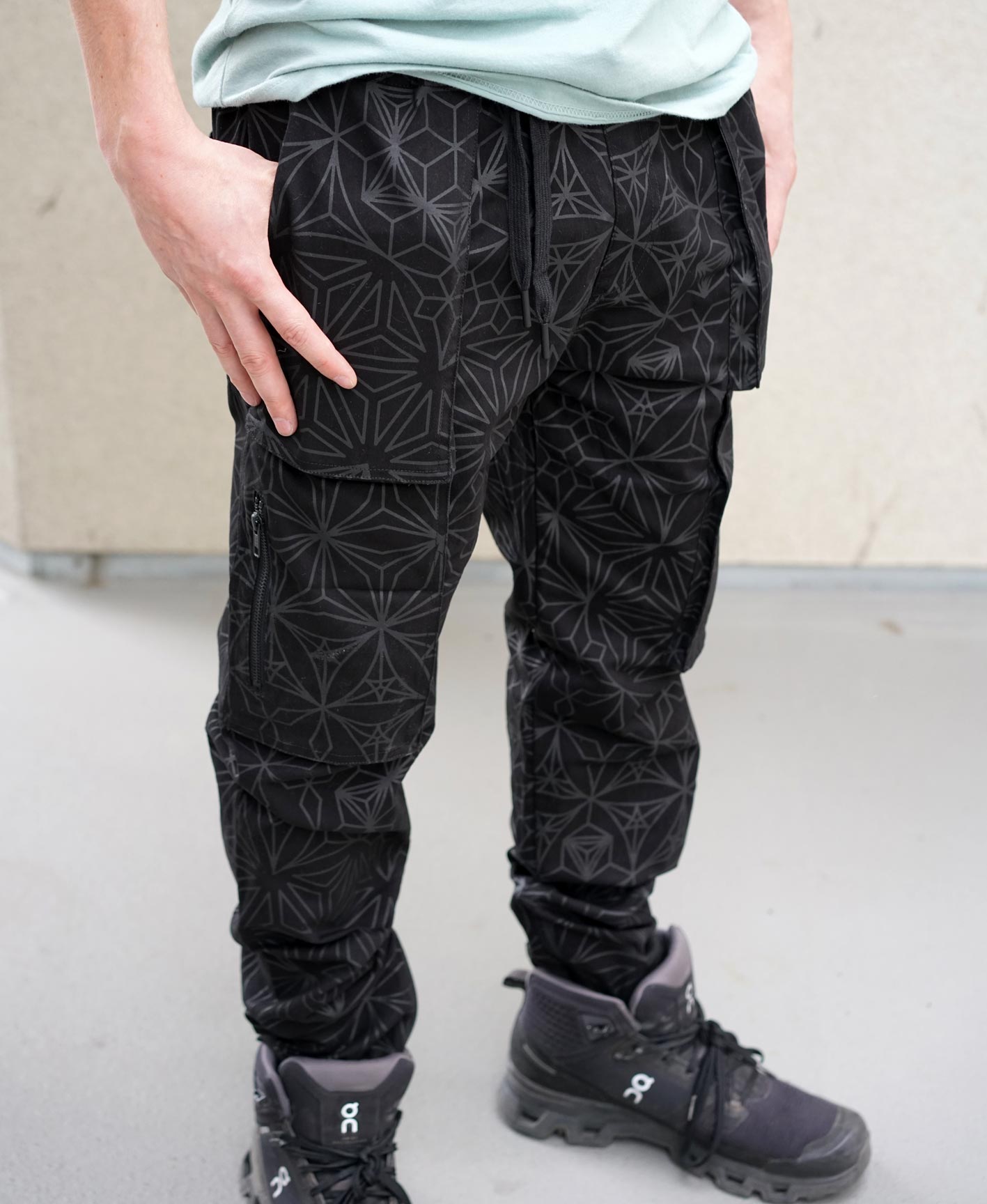 Cloaked Cargo Joggers by Threyda