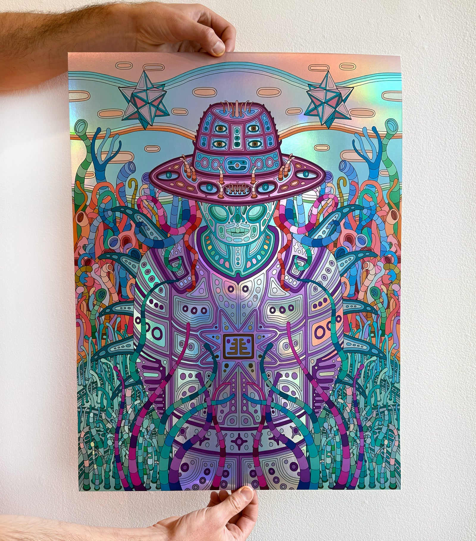 The Purple Priest Holographic print by Harry Pack