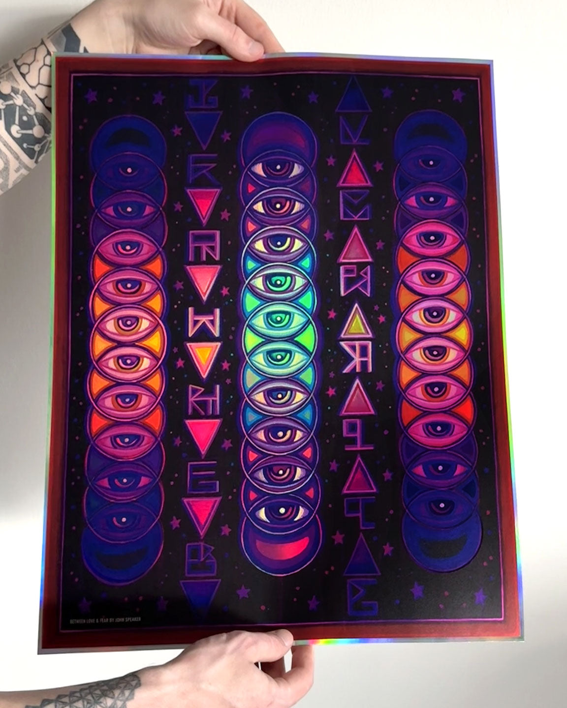 Between Love And Fear Embossed Holo Print by John Speaker
