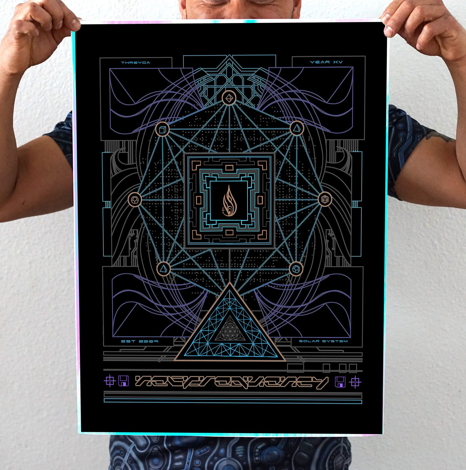 15 Year Anniversary Embossed Holo Print