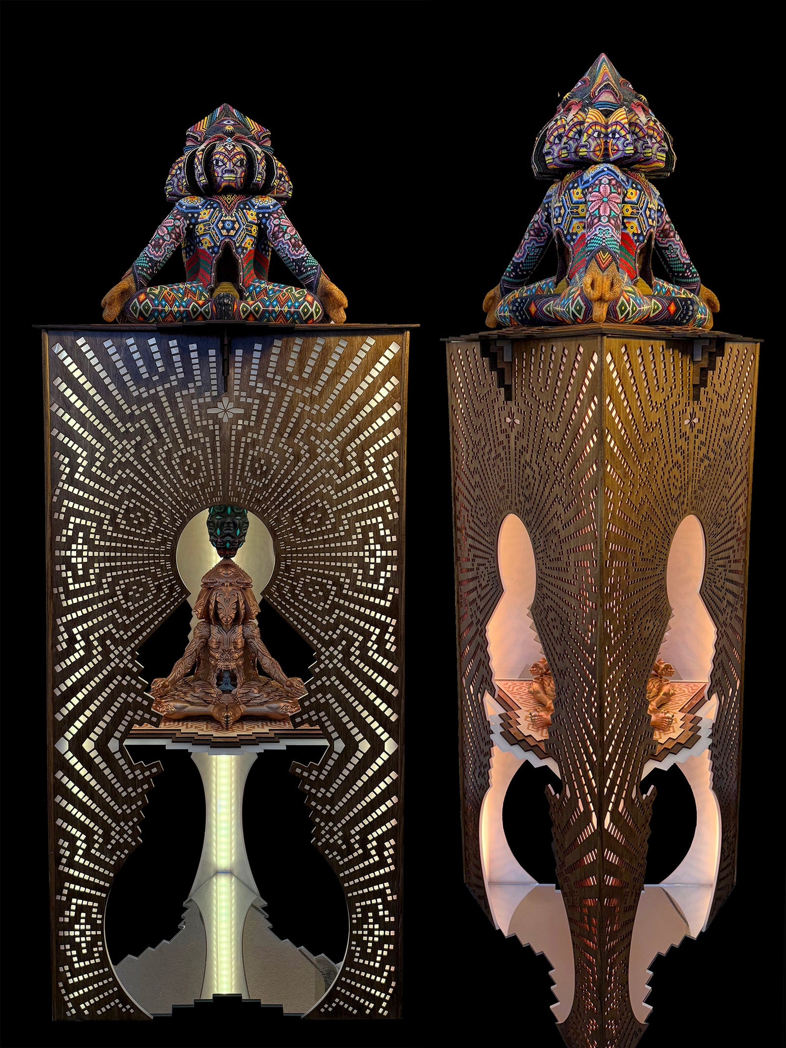 Alpha Centauri (Huichol Edition) Original Sculpture by Luke Brown