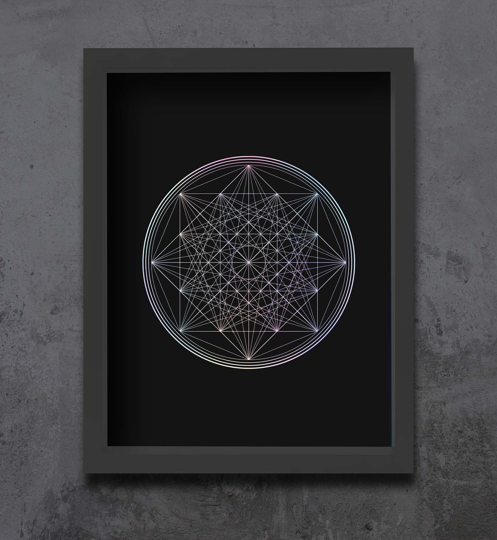 Icarus 1 of 1 Framed Embossed Holo Print by Threyda