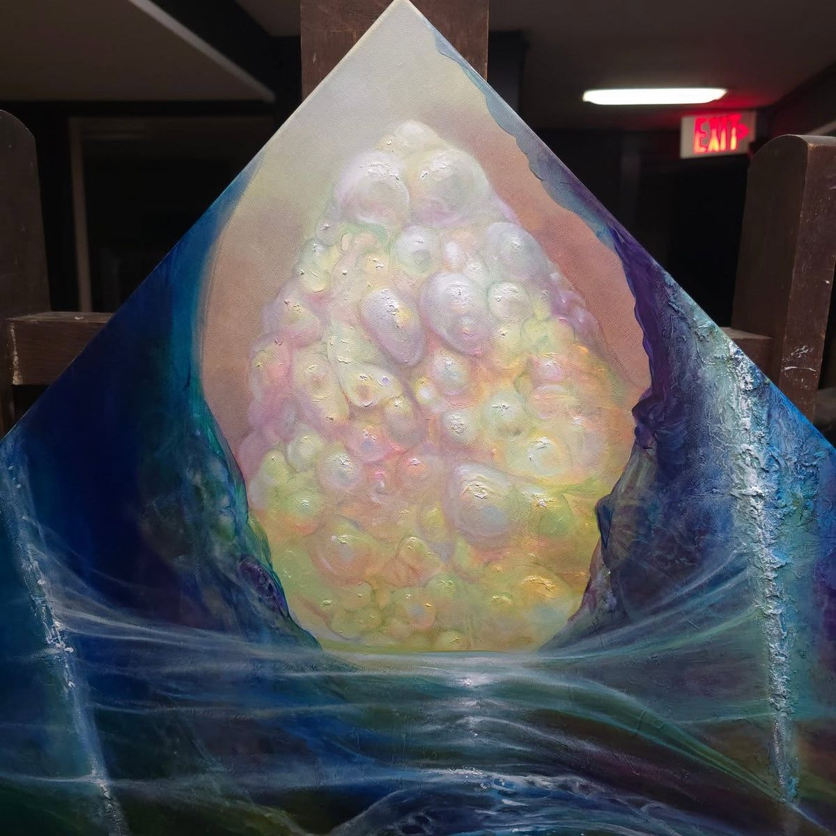 Bubble-Up, Melt-Down, Back-Lit Moon Gate Original Painting by CT Nelson