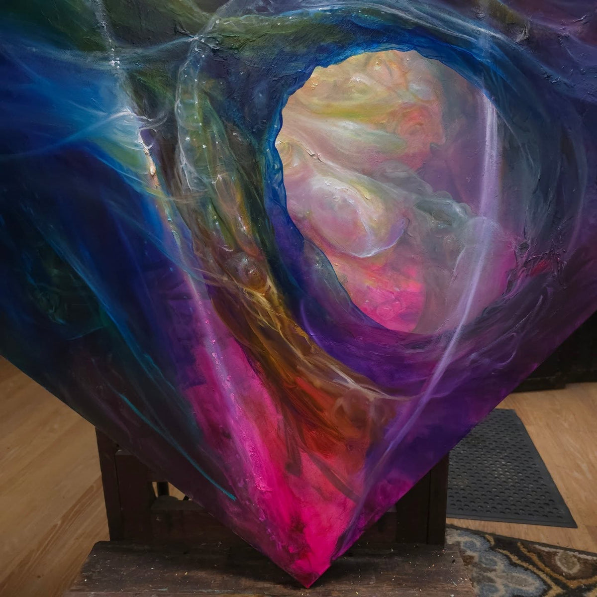 Bubble-Up, Melt-Down, Back-Lit Moon Gate Original Painting by CT Nelson