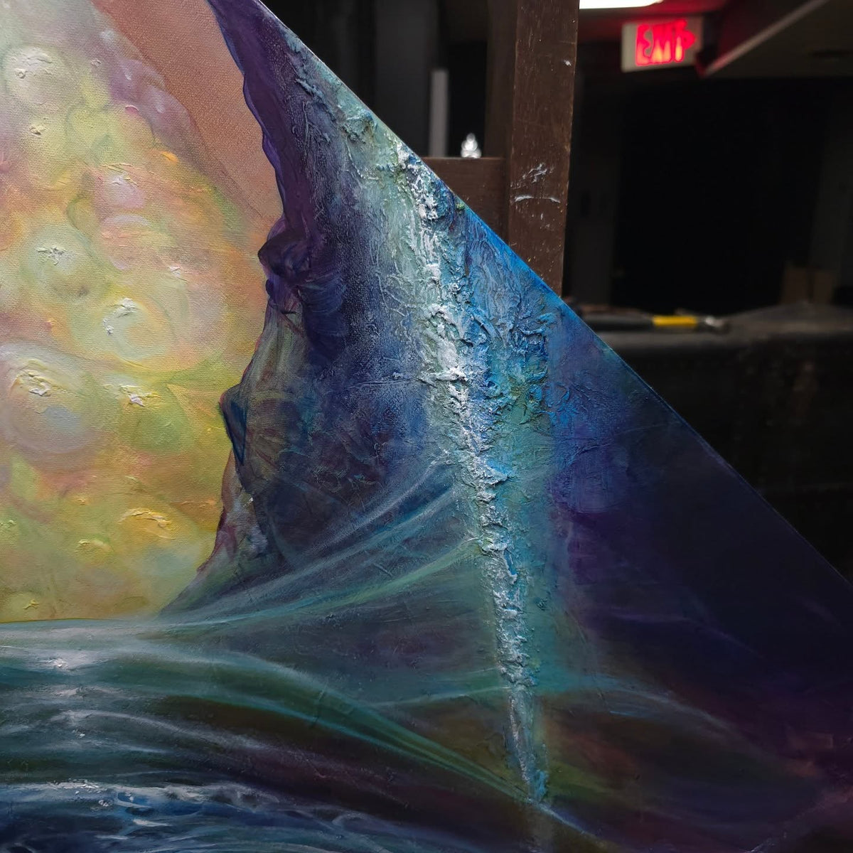 Bubble-Up, Melt-Down, Back-Lit Moon Gate Original Painting by CT Nelson