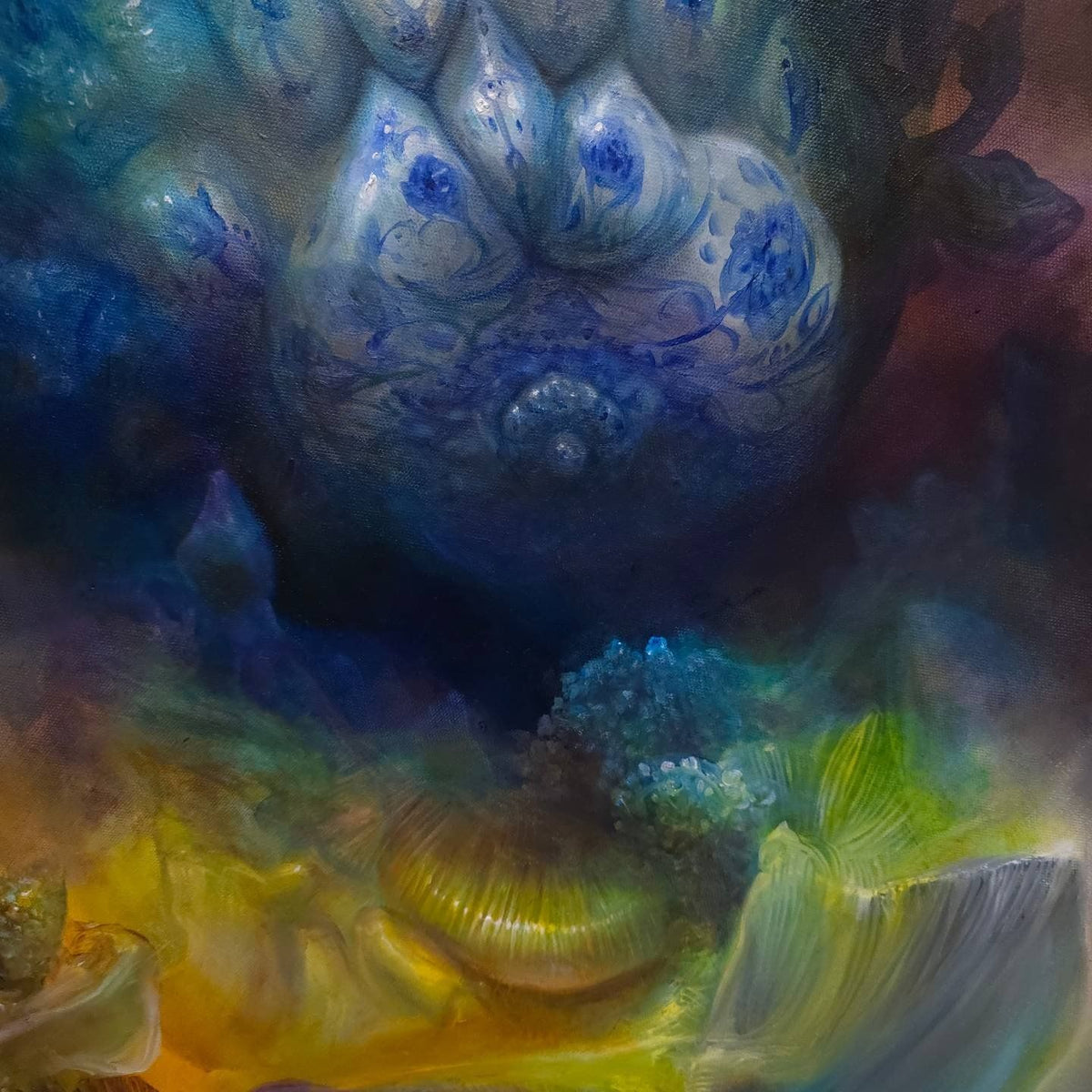 Enigmatic Ceramic Original Painting by CT Nelson - 72 HOUR AUCTION