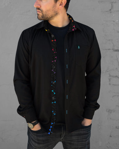 Escher Lined Button Down Shirt by Threyda - Presale Ships March