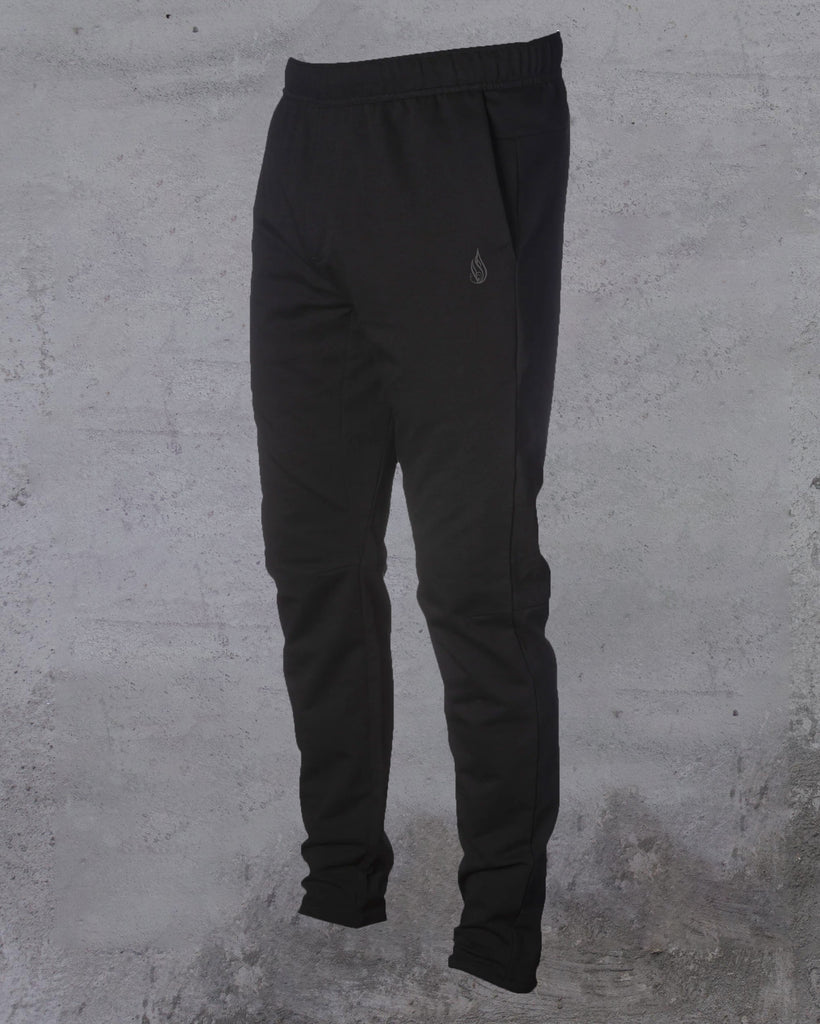 Black Insignia French Terry Stretch Joggers by Threyda- Presale Ships August