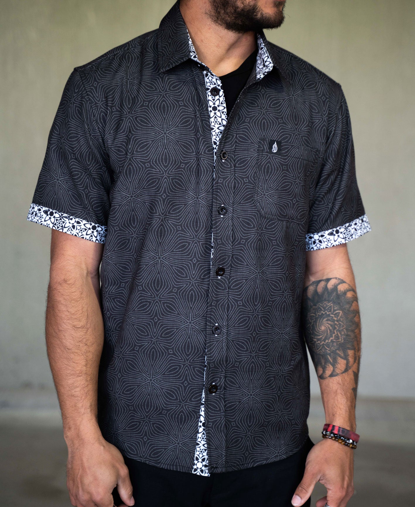 Journey Short Sleeve Button Down by Threyda - Ships April