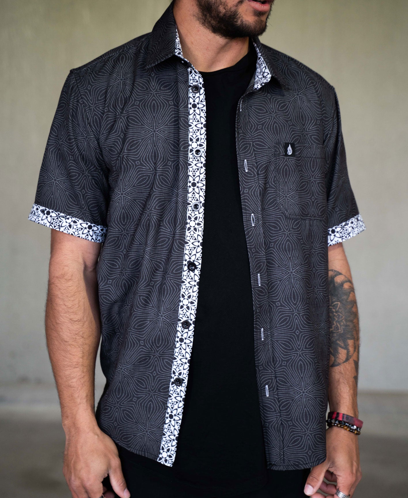 Journey Short Sleeve Button Down by Threyda - Ships April