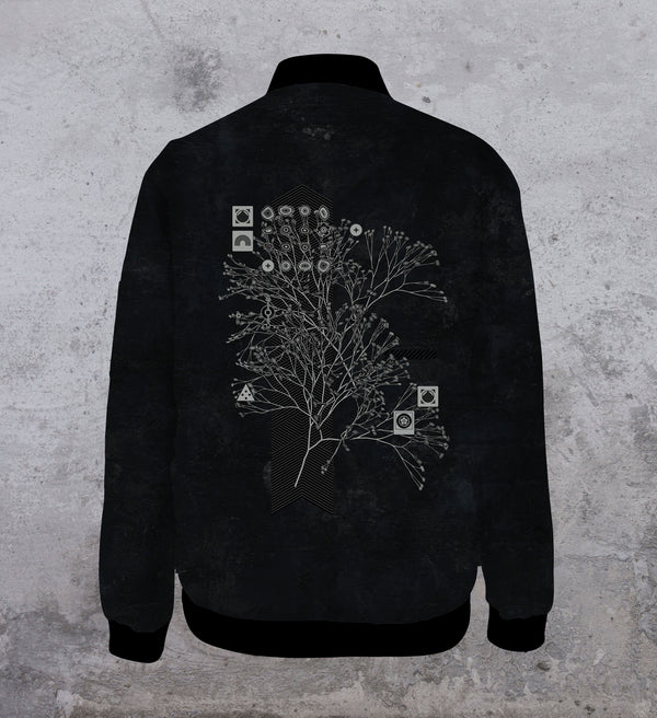 Black Tree Tech Lightweight Bomber Jacket by Kimi Takemura
