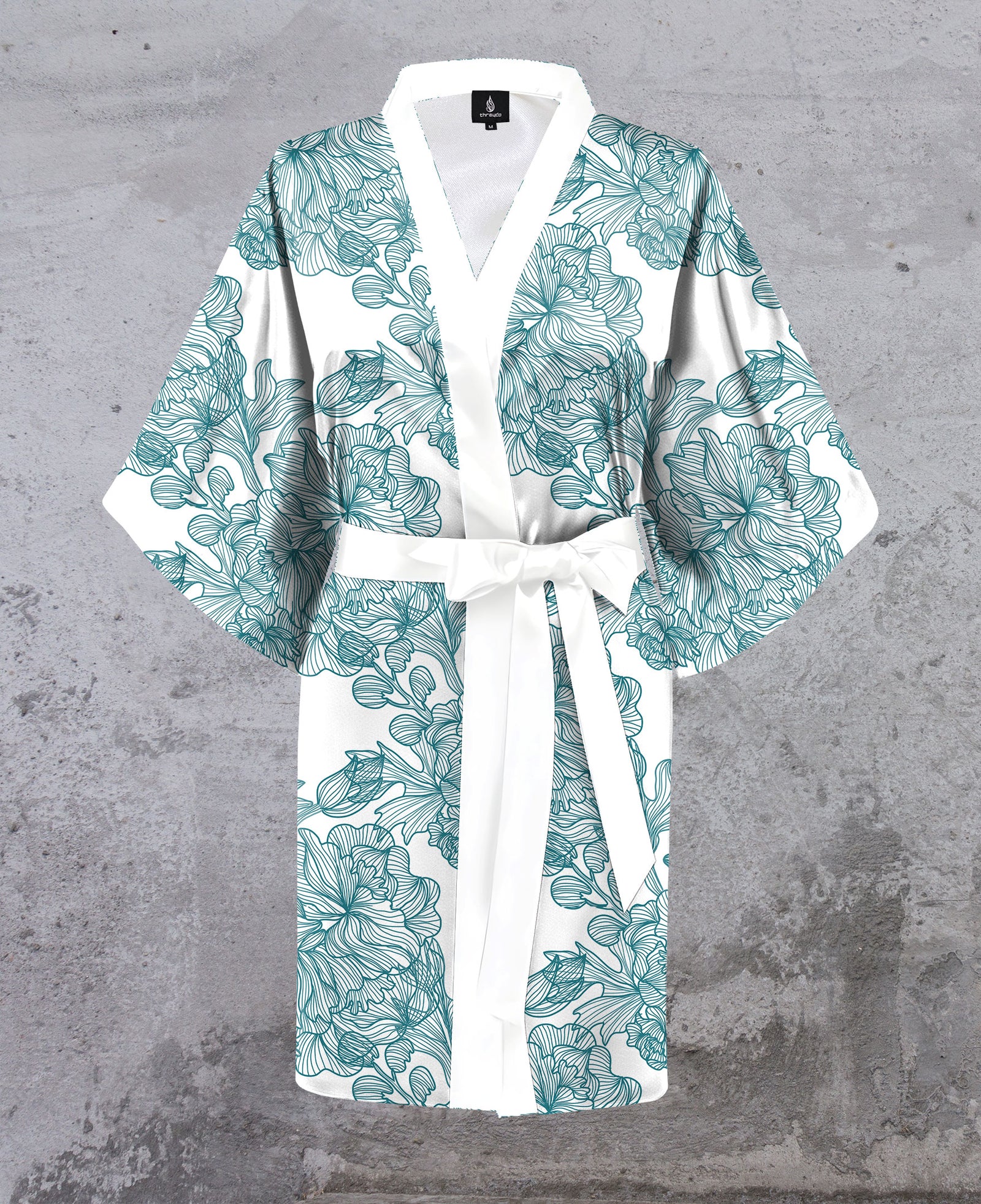 Emerald Bloom Short Kimono by Threyda - Ships April