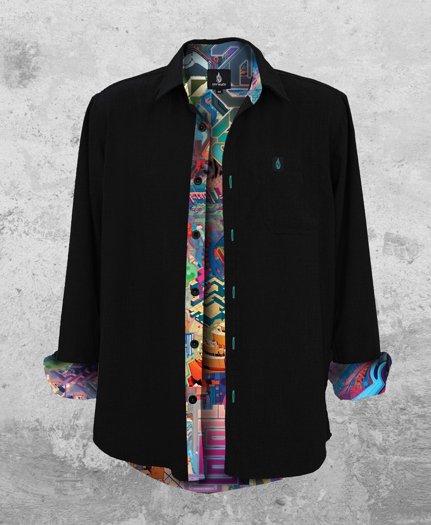 Elysia Lined Button Down Shirt by Android Jones