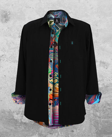 Elysia Lined Button Down Shirt by Android Jones