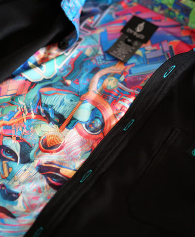 Elysia Lined Button Down Shirt by Android Jones