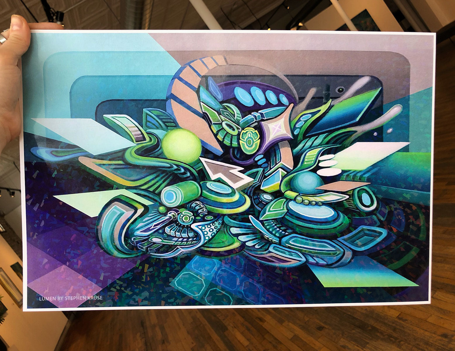 Lumen Holographic Foil Print by Stephen Kruse