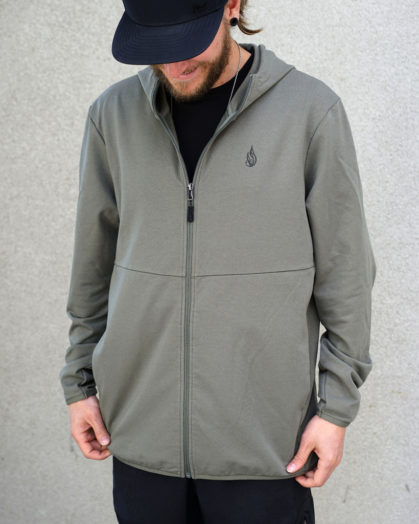 Compass French Terry Zip Hoodie by Threyda
