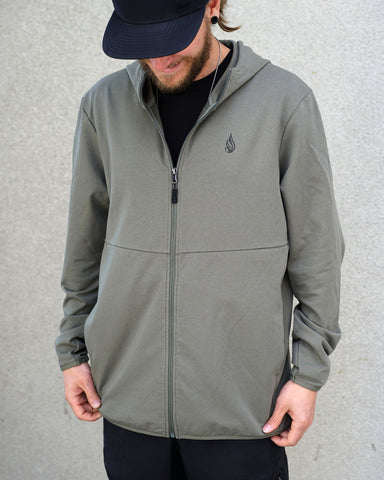 Compass French Terry Zip Hoodie by Threyda