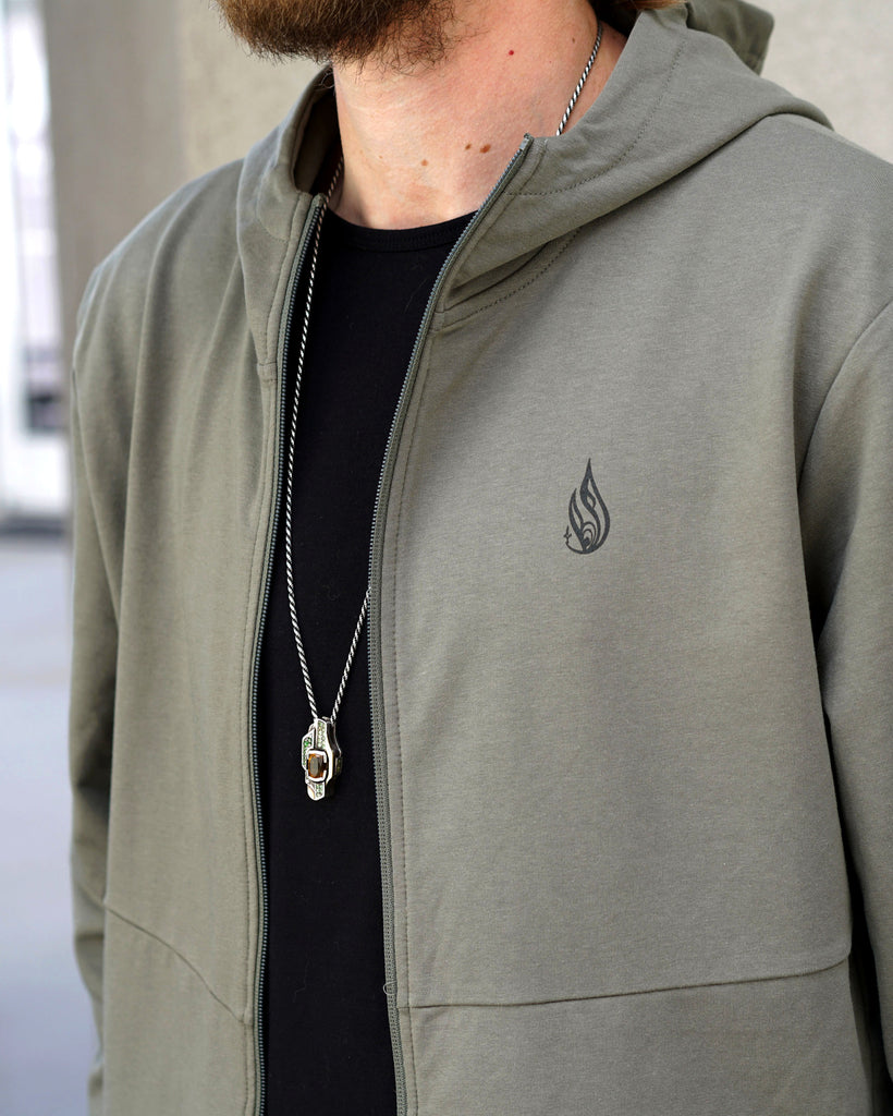 Compass French Terry Zip Hoodie by Threyda