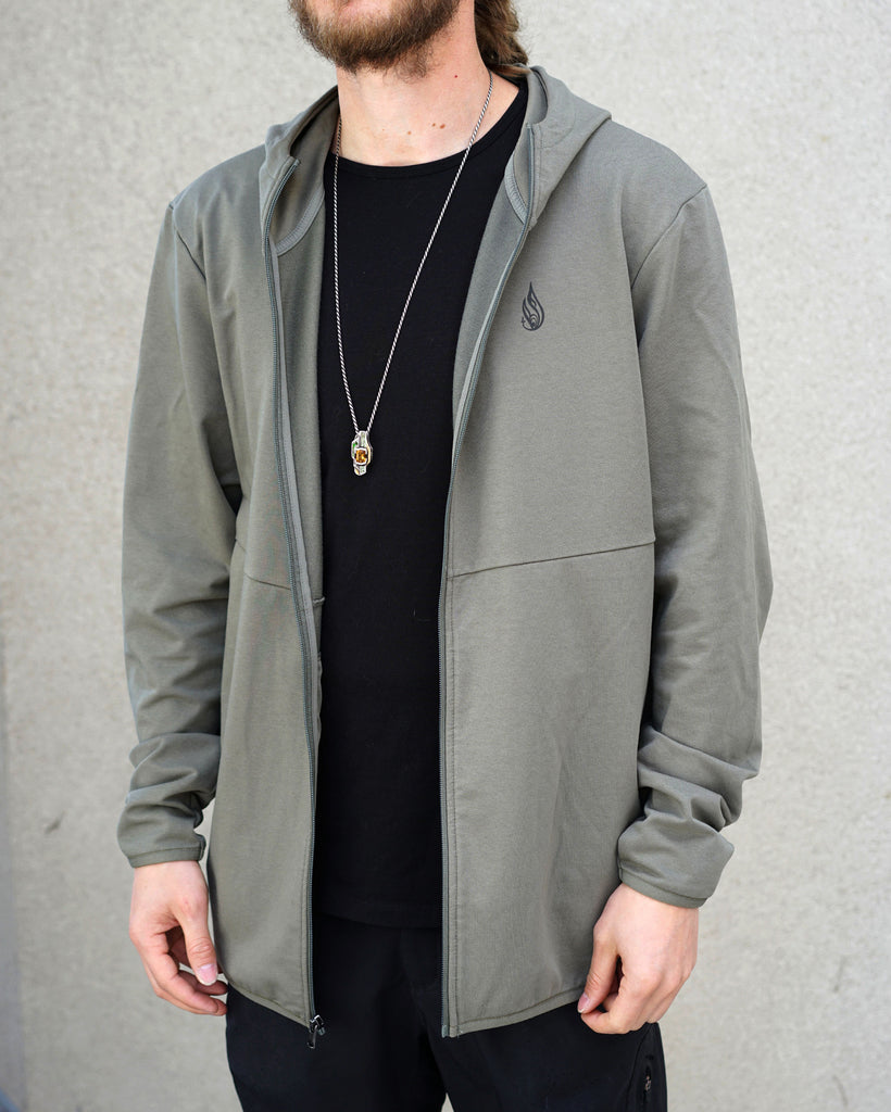 Compass French Terry Zip Hoodie by Threyda