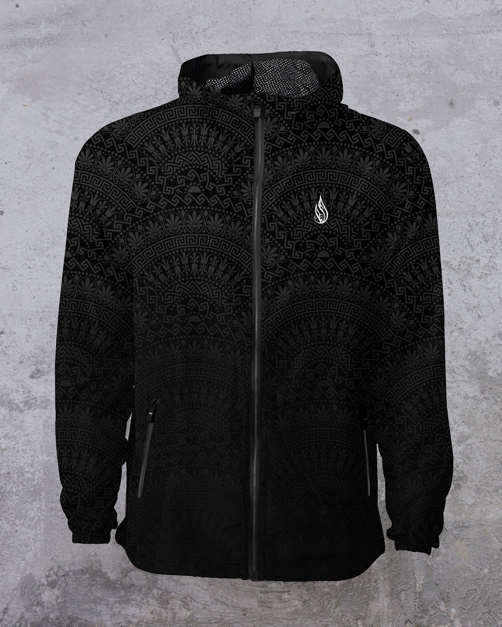 Ancient Wheel Windbreaker Jacket by Threyda