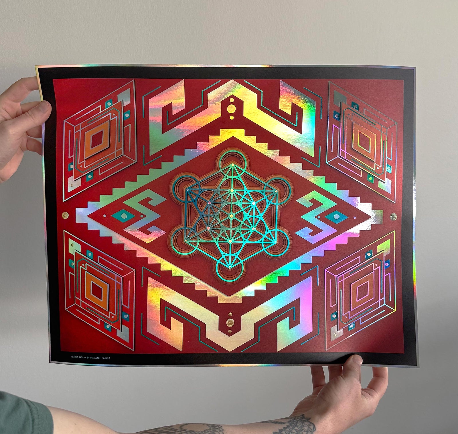 Terra Nova Embossed Holo Print by Melanie Farris