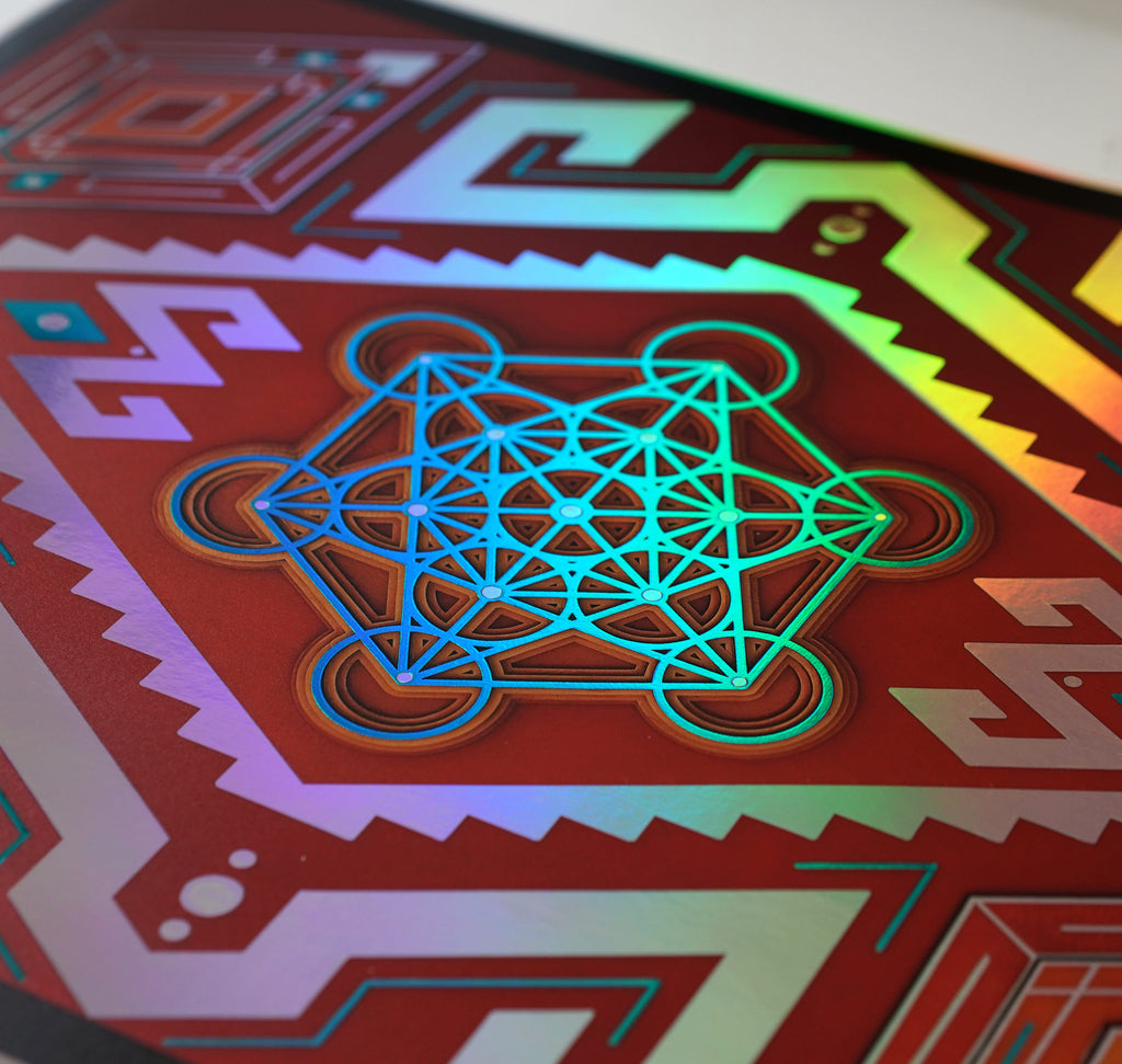 Terra Nova Embossed Holo Print by Melanie Farris