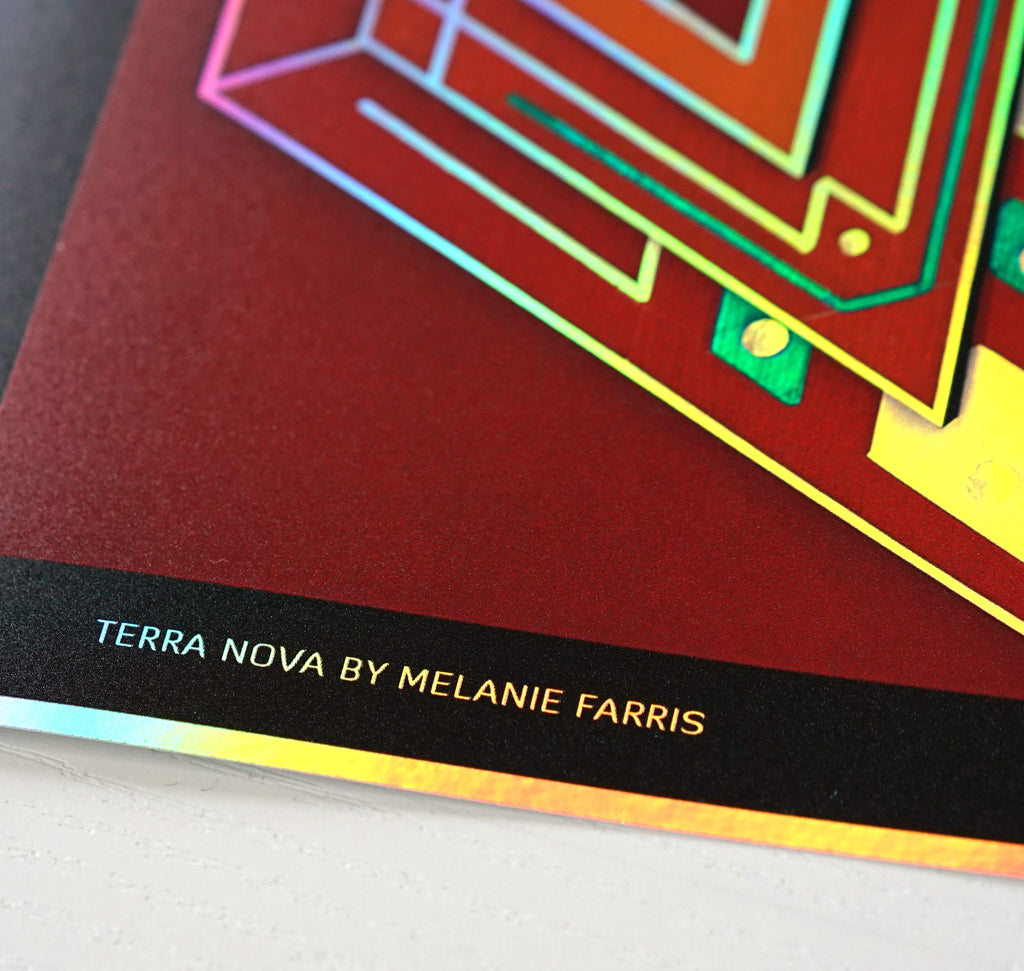 Terra Nova Embossed Holo Print by Melanie Farris