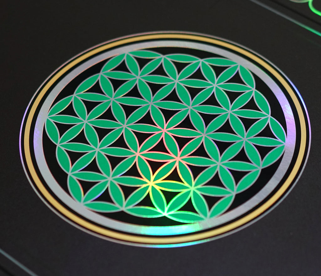 Cosmic Cannabinoid Embossed Holo Print by Melanie Farris