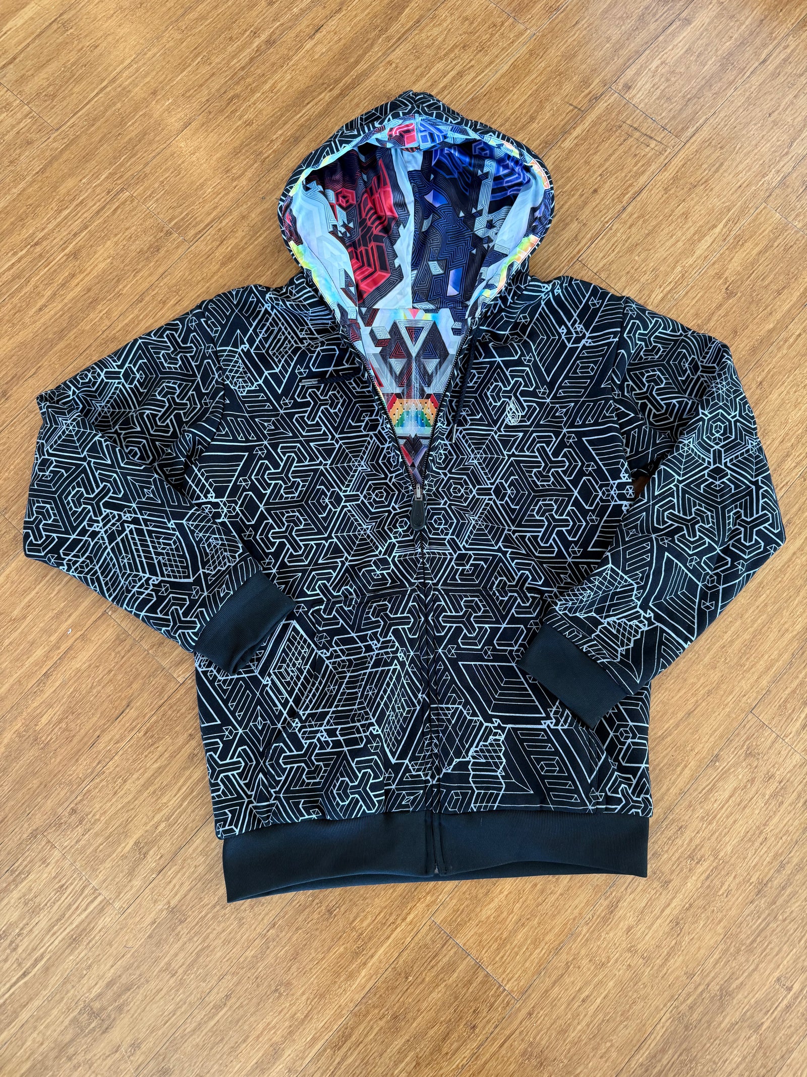 Rainbow Mech Midweight Reversible Hoodie by Mike Cole