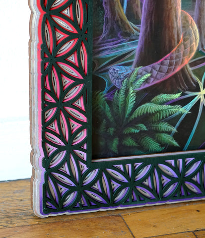 Thru The Trees Lasercut Frame by Morgan Mandala