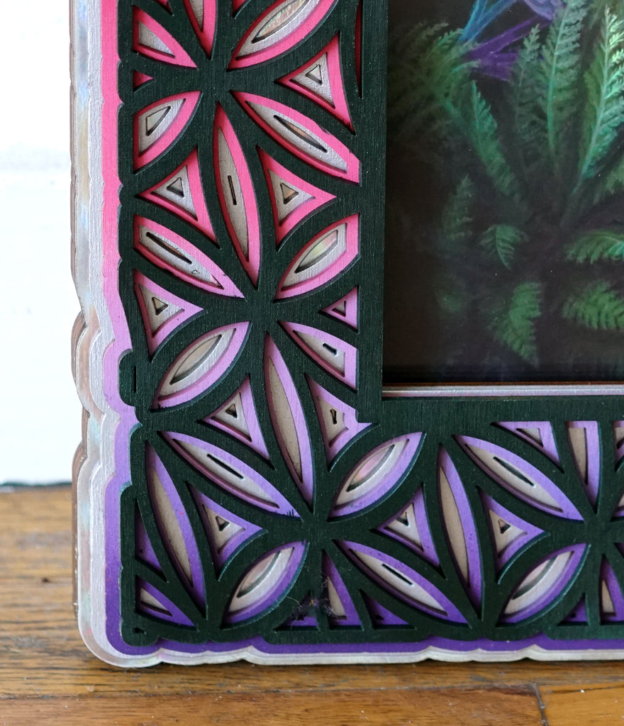 Thru The Trees Lasercut Frame by Morgan Mandala