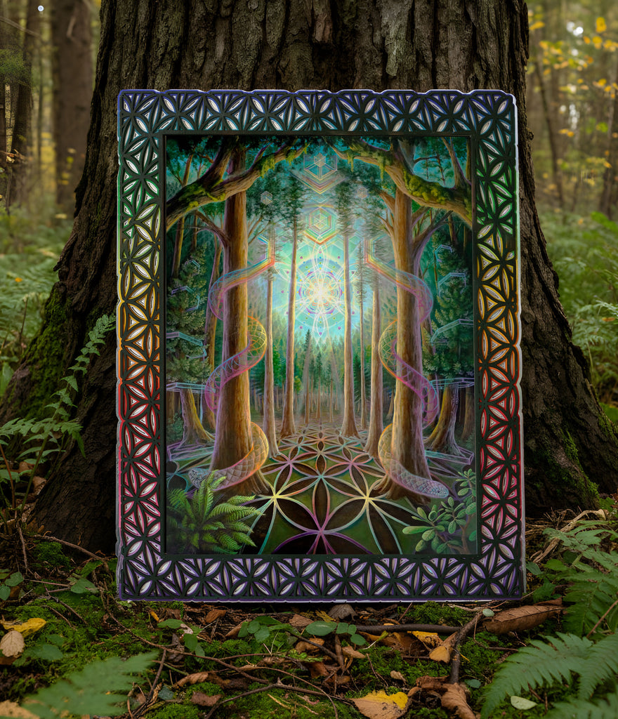 Thru The Trees Lasercut Frame by Morgan Mandala