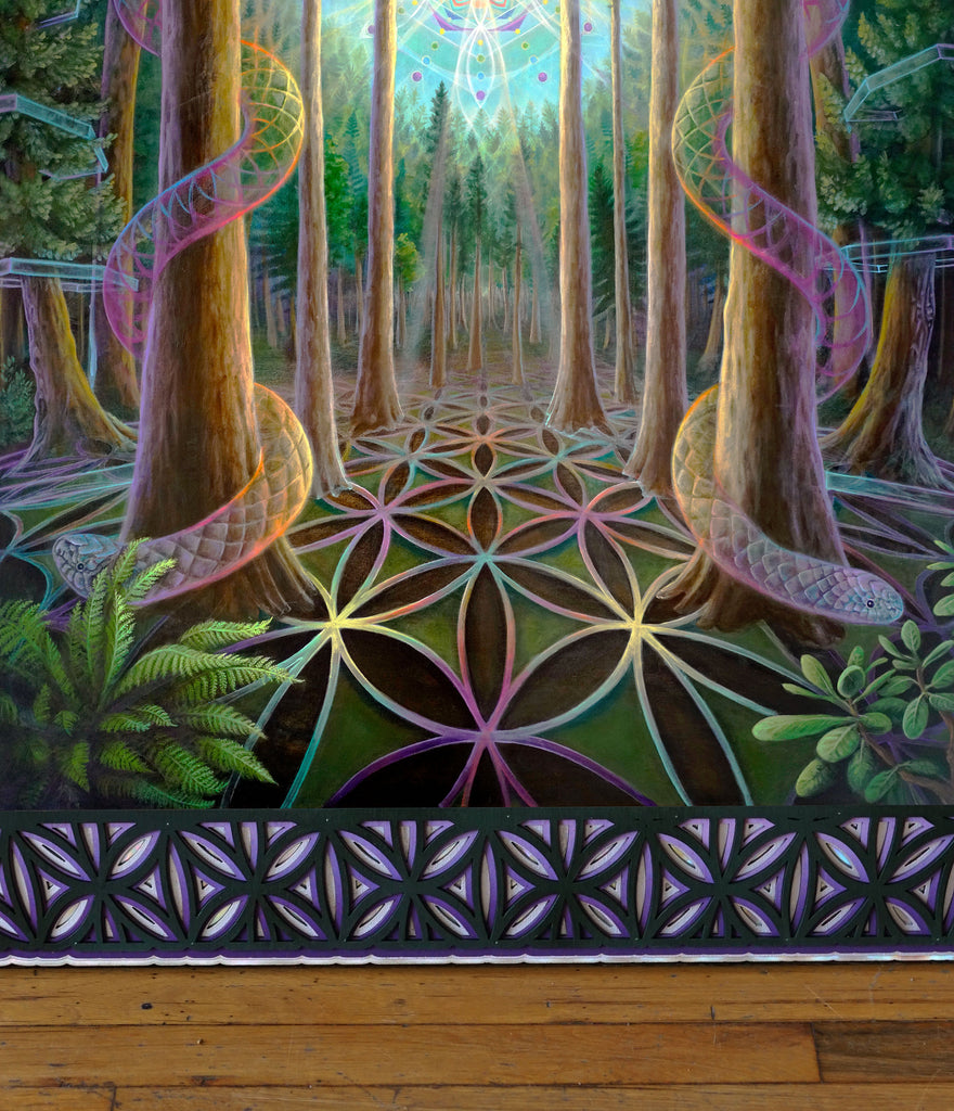 Thru The Trees Lasercut Frame by Morgan Mandala