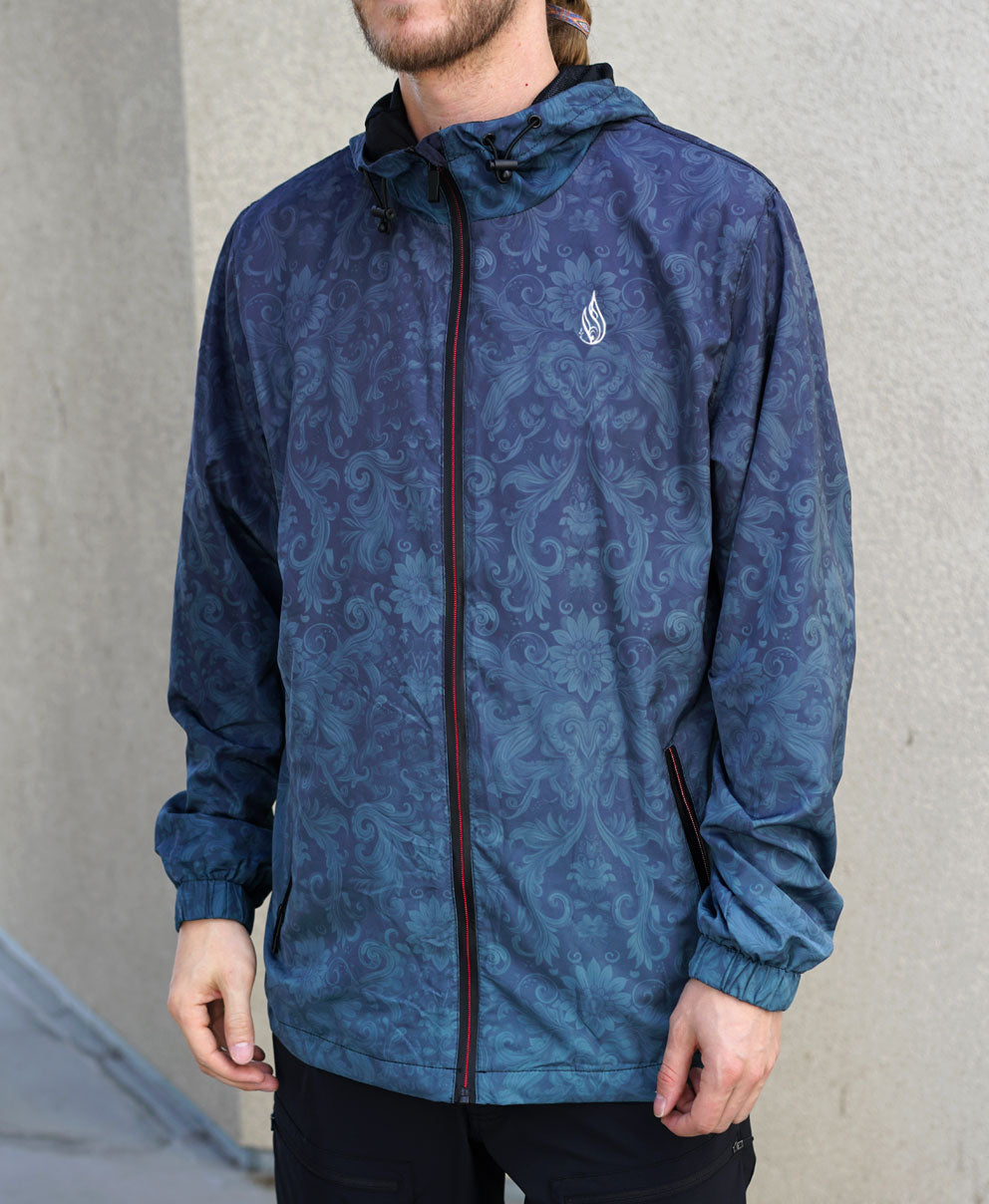 Motif Windbreaker Jacket by Threyda