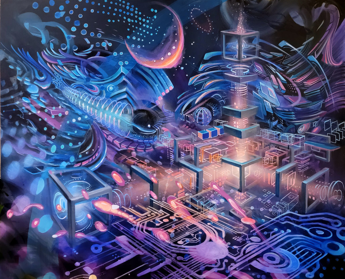 Nebula Drift Original Painting by Threyda x Apex - 48 HOUR AUCTION