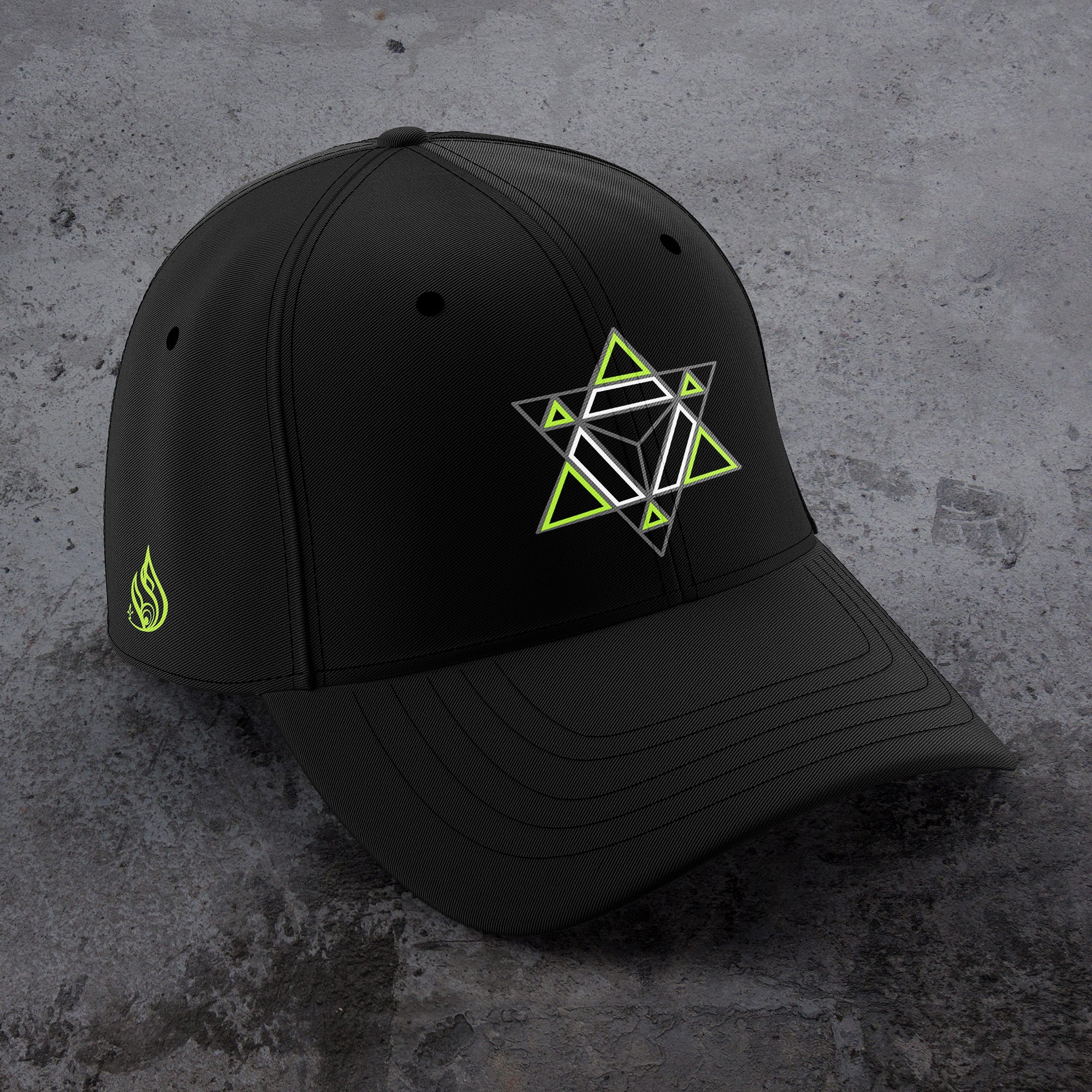 Neon Bloom Curved Snapback Hat by Threyda