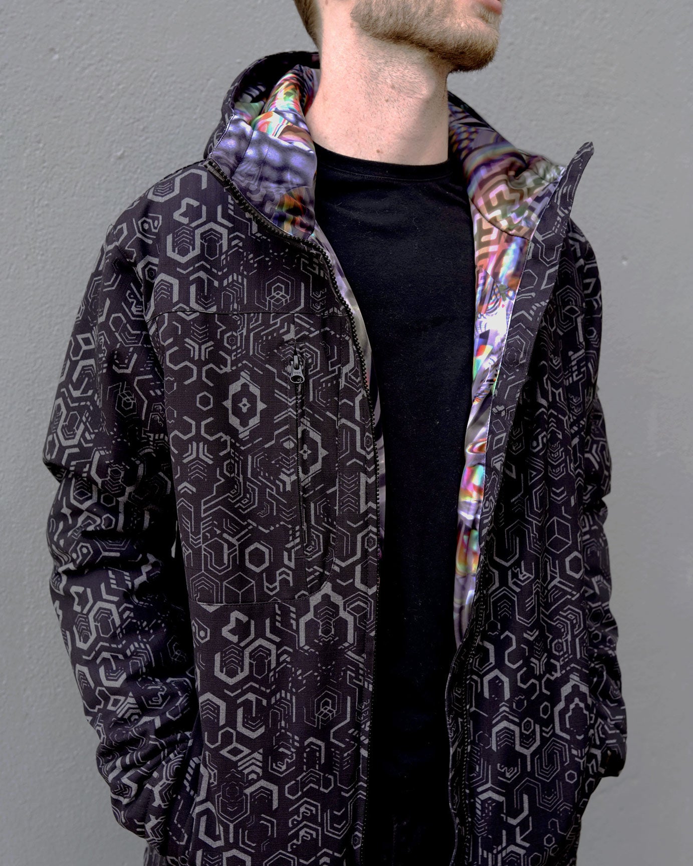 Iridescent Particles Obsidian Jacket by Fabian Jimenez - Presale Ships Nov