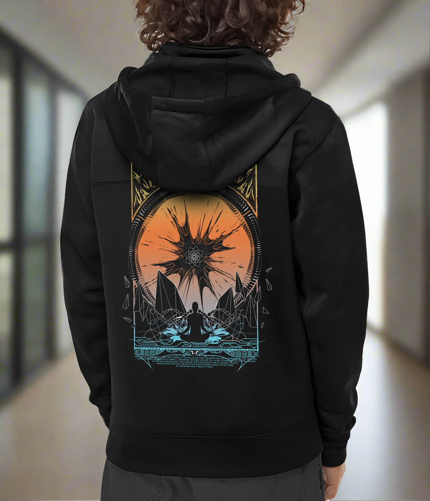 Butterfly Effect Nomad Zip Hoodie by Justin Totemical