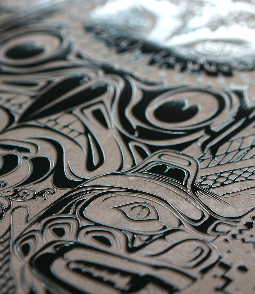 Owl Spirit Embossed Matte Print by Justin Totemical