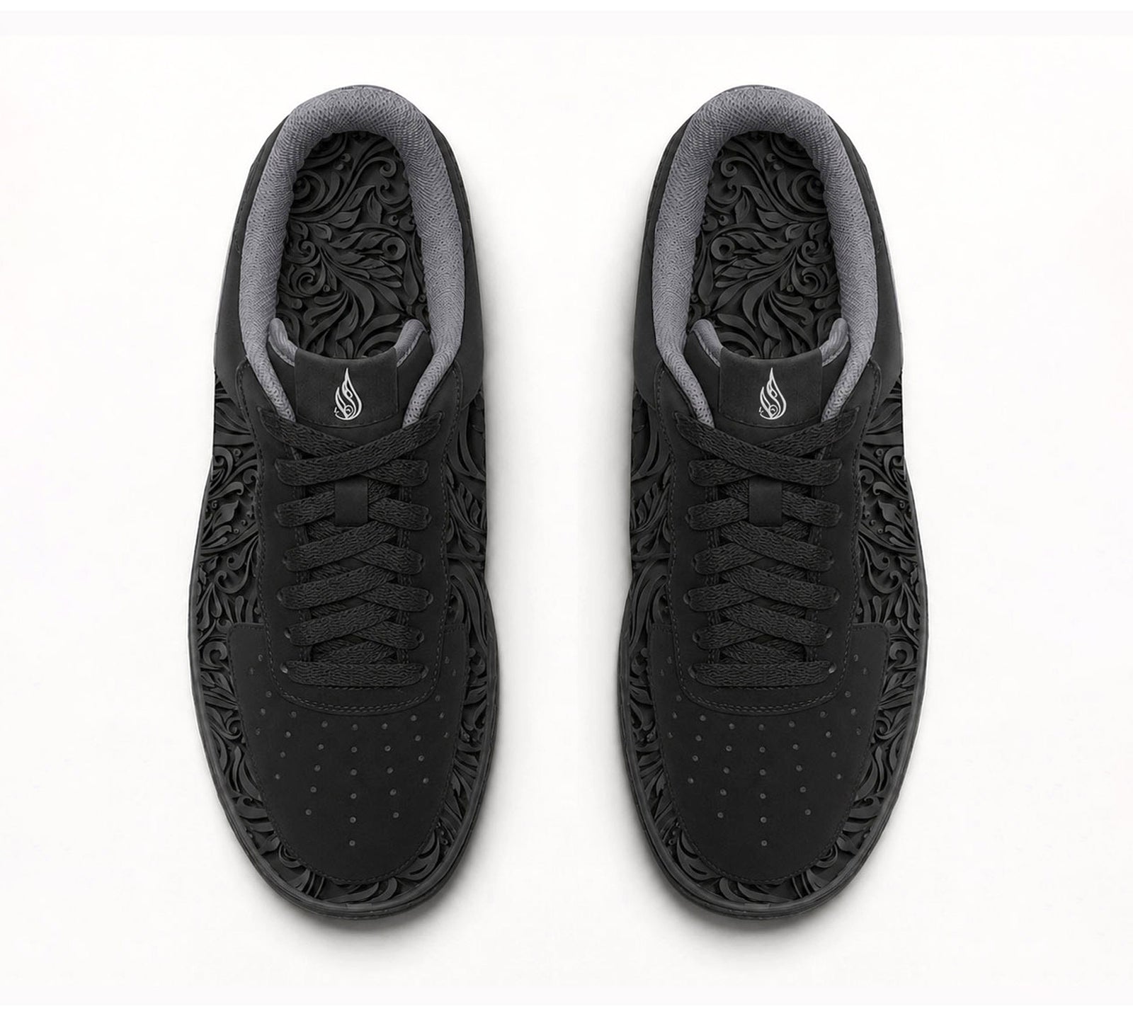 Black Filigree Low Shoes by Threyda - Presale Ships October