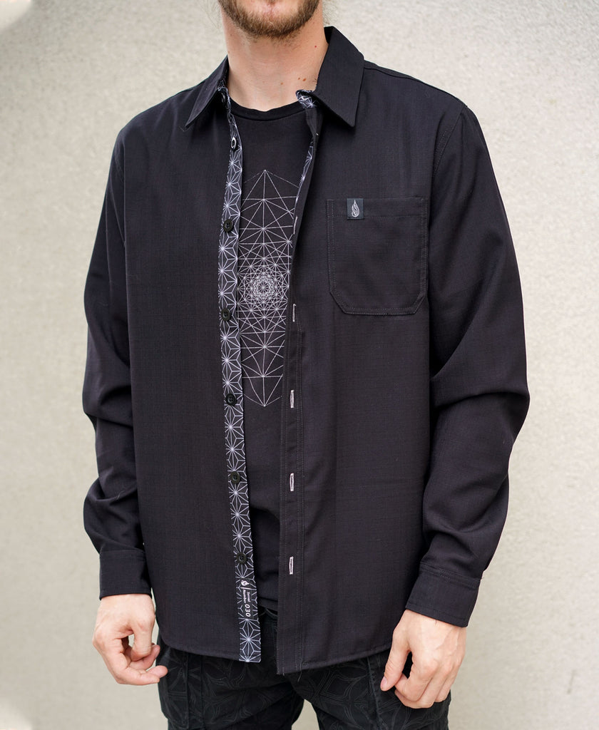 PaperWave Lined Button Down Shirt by Justin Totemical